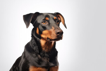 Beauceron dog, isolated on white background