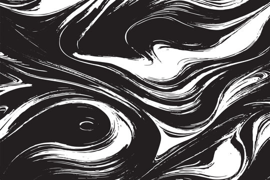 Black Texture Overlay on White Background, Monochrome Vector Image