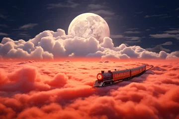 Foto op Canvas a train on the clouds © Eugeniu