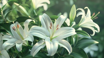 Fototapeta na wymiar Jasmine flowers on white.,Generative ai , Generative, ai