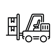 Forklift icon editable stock vector illustration