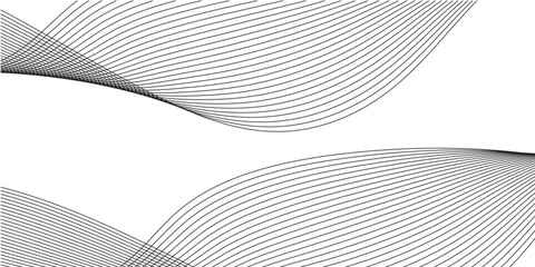 Technology abstract lines on white and black background. Undulate Grey Wave Swirl, frequency sound wave, twisted curve lines with blend effect abstract vector abstract background - obrazy, fototapety, plakaty