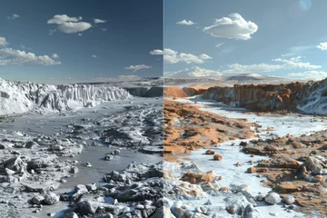 Foto auf Acrylglas Climate change melting glaciers faster professional photography © NikahGeh