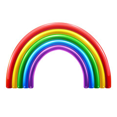 The rainbow icon is realistic. The perfect icon isolated on a white background is a stock vector. With clipping path