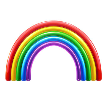 The rainbow icon is realistic. The perfect icon isolated on a white background is a stock vector. With clipping path