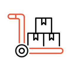 Delivery Cart icon editable stock vector illustration