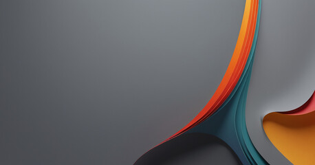 Abstract wallpaper background with smooth and curved lines created by folding wavy paper in the shape of waves, featuring colorful color. - obrazy, fototapety, plakaty