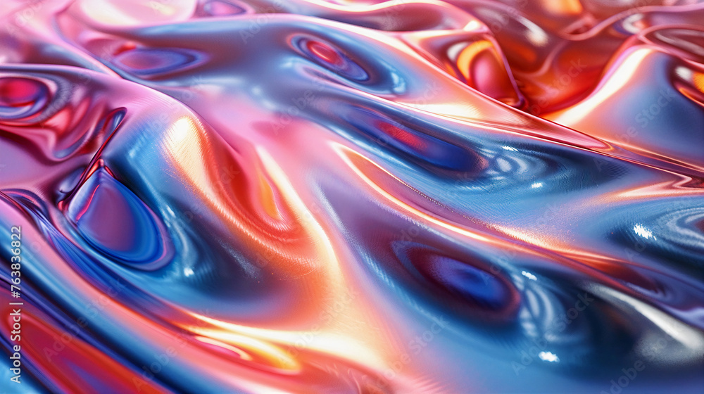 Poster abstract background with wavy lines. smooth waves of liquid consistency. generative ai