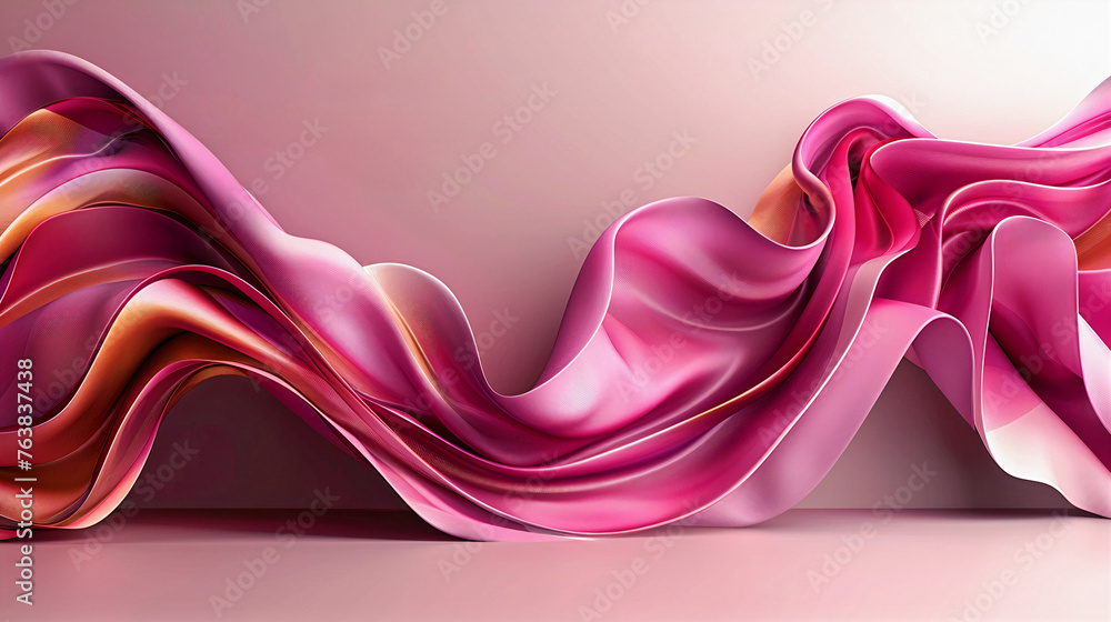 Poster abstract background with wavy waves and lines. generative ai