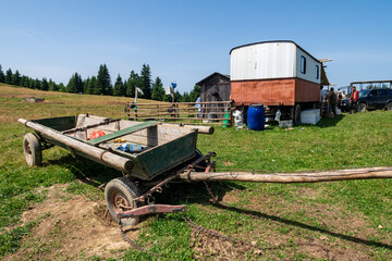 An old farm in the Carpathian Mountains of romania