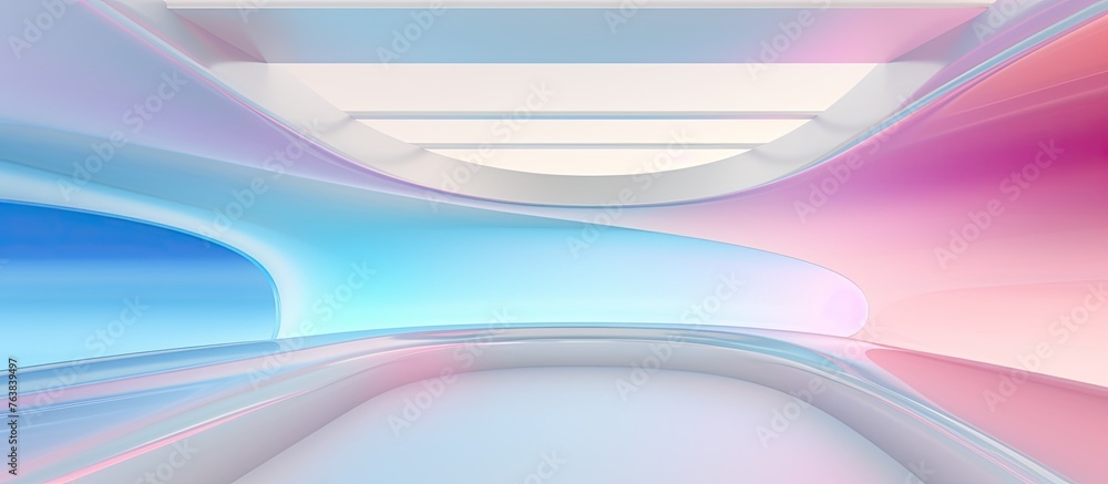 Poster Capture a close-up shot of a dynamic abstract background featuring colorful curved lines.
