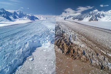 Gordijnen Climate change melting glaciers faster professional photography © NikahGeh