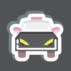 Sticker Taxi. suitable for Automotive symbol. simple design editable. design template vector. simple illustration