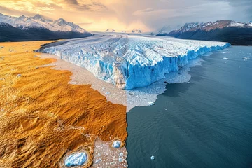Fototapete Rund Climate change melting glaciers faster professional photography © NikahGeh