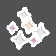 Sticker Shine. related to Laundry symbol. simple design editable. simple illustration, good for prints