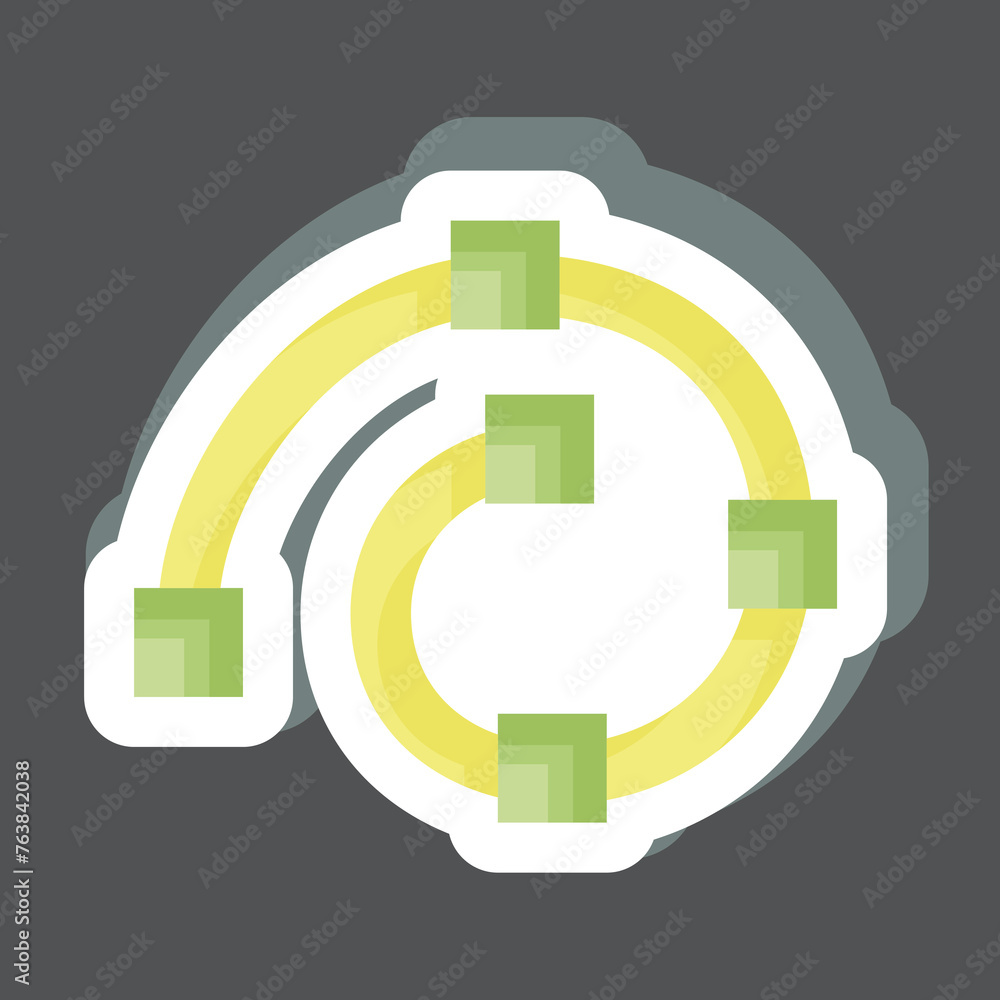Fototapete sticker draw spiral. related to graphic design tools symbol. simple design editable. simple illustra
