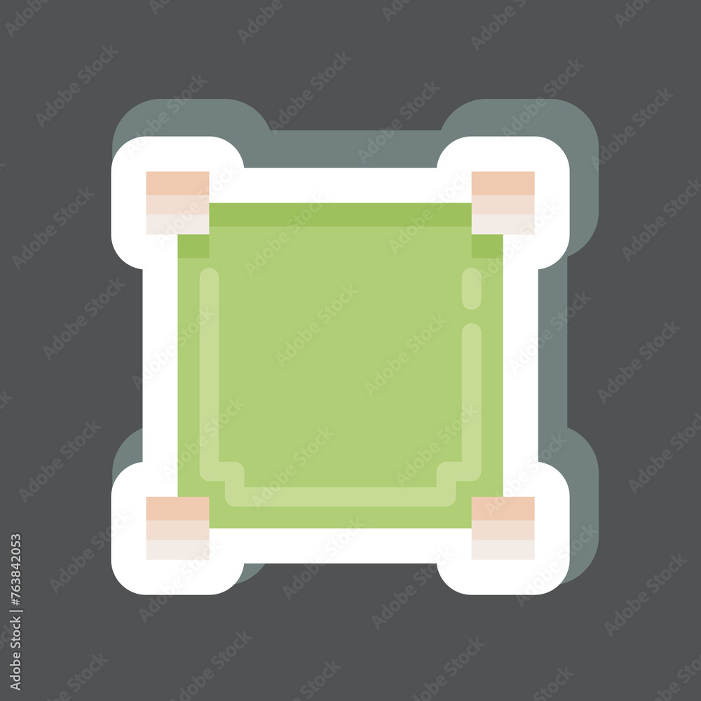 Poster Sticker Draw Square. related to Graphic Design Tools symbol. simple design editable. simple illustration. simple vector