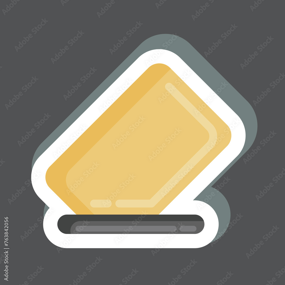Poster sticker eraser. related to graphic design tools symbol. simple design editable. simple illustration.