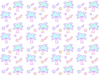 4:3 南国レトロポップパターン壁紙⭐︎PNG