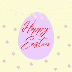 Happy Easter wishes greeting card template, colorful eggs pattern, abstract background with blank copy space, graphic design illustration wallpaper 