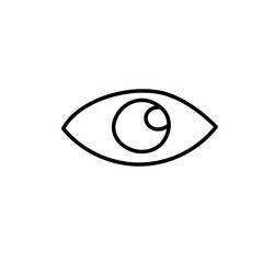 Hand Drawn flat icon for eye