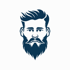 Bearded Man in cartoon, doodle style. Image for t-shirt, web, mobile apps and ui. Isolated 2d vector illustration in logo, icon, sketch style, Eps 10. AI Generative