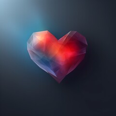 Minimalist Modern Heart in a Digital Art Design