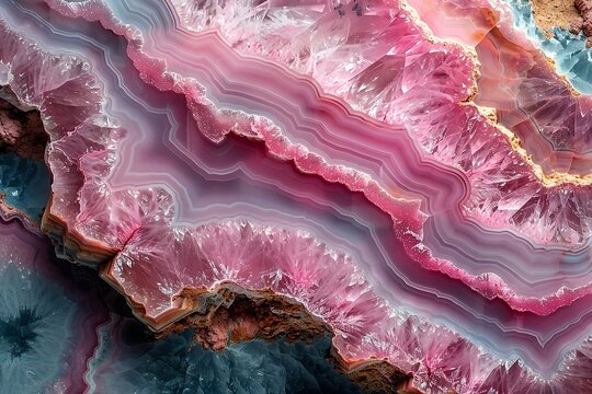 Polished pink agate surface background