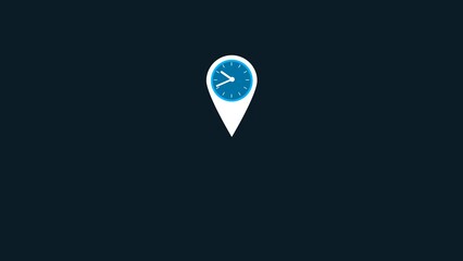 Fototapeta premium Abstract location tracking point and radio waves signal icon illustration.