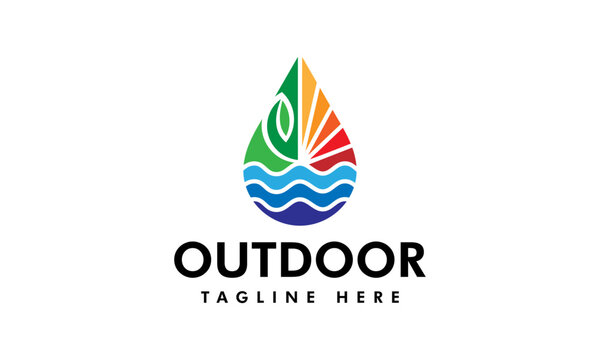 Natural Earth Energy Environment Outdoor Logo design vector icon symbol illustrations. A multifunctional logo that can be used in many nature business companies and services.
