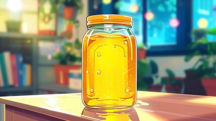 background for the sale of honey, honey fair, village fair, honey jars