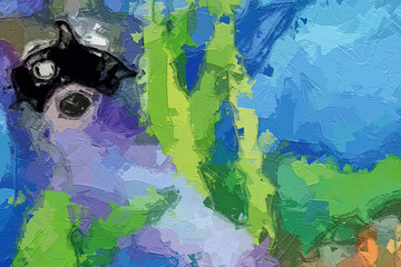 Oil paintings and various flowers, chrysanthemums, roses, peonies, birds, leaves