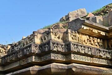 ruin part of   Ancient temple "Beejamandal"  Khujraho, Madhya Pradesh, India