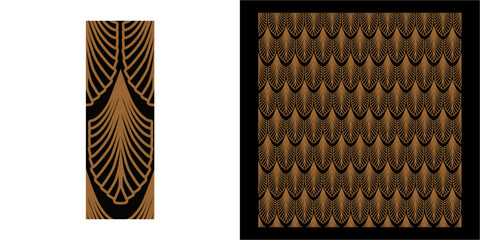 retro palm vector pattern luxury elegant