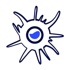 Biology concept icons isolated on a white background 