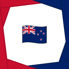 New Zealand Flag Abstract Background Design Template. New Zealand Independence Day Banner Social Media Post. New Zealand Banner