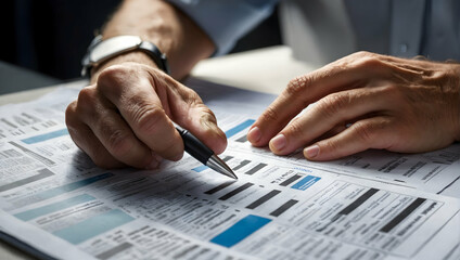Real Photo photo stock business happy theme as Journalistic Integrity concept as A close-up of a journalists hands typing a breaking news story