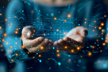 stock market graphic, business intelligence integration, cloud service, and analytics network.
