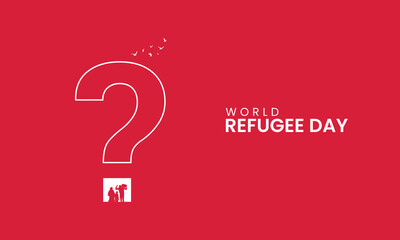 World Refugee Day, Refugee day creative design for social media banner, poster vector illustration.