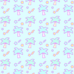 南国レトロポップパターンスクエア壁紙⭐︎