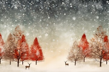 Merry Christmas background. Vector illustration with Christmas elements