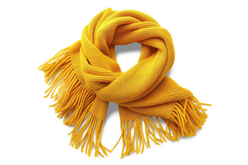 yellow scarf isolated on white background