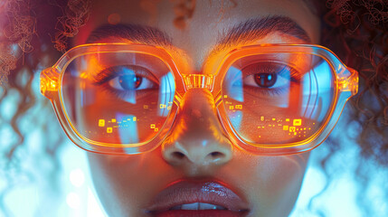 Evocative fractal design with symmetrical patterns glowing on a smooth bronze backdrop for artistic compositions