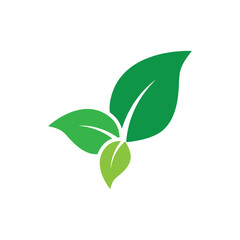 Green leaf logo vector template element symbol design