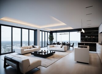 futuristic upscale modern apartment