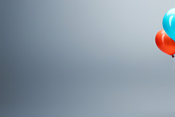 red and blue balloons, generative ai