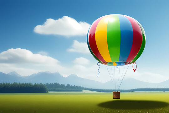 hot air balloon, generative ai