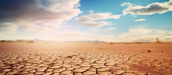 A barren desert landscape under a clear sky