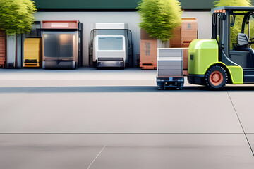 truck on the road, generative ai