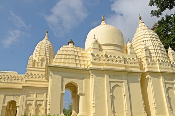 A serene Jain temple with intricate carvings and statues, radiating peace and spirituality. at  Shantinath Jain temple Khajuraho, Madhya Pradesh, India